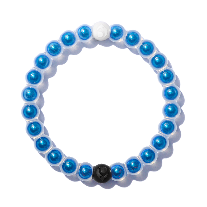 Blue Chrome Metal Sphere Bracelet